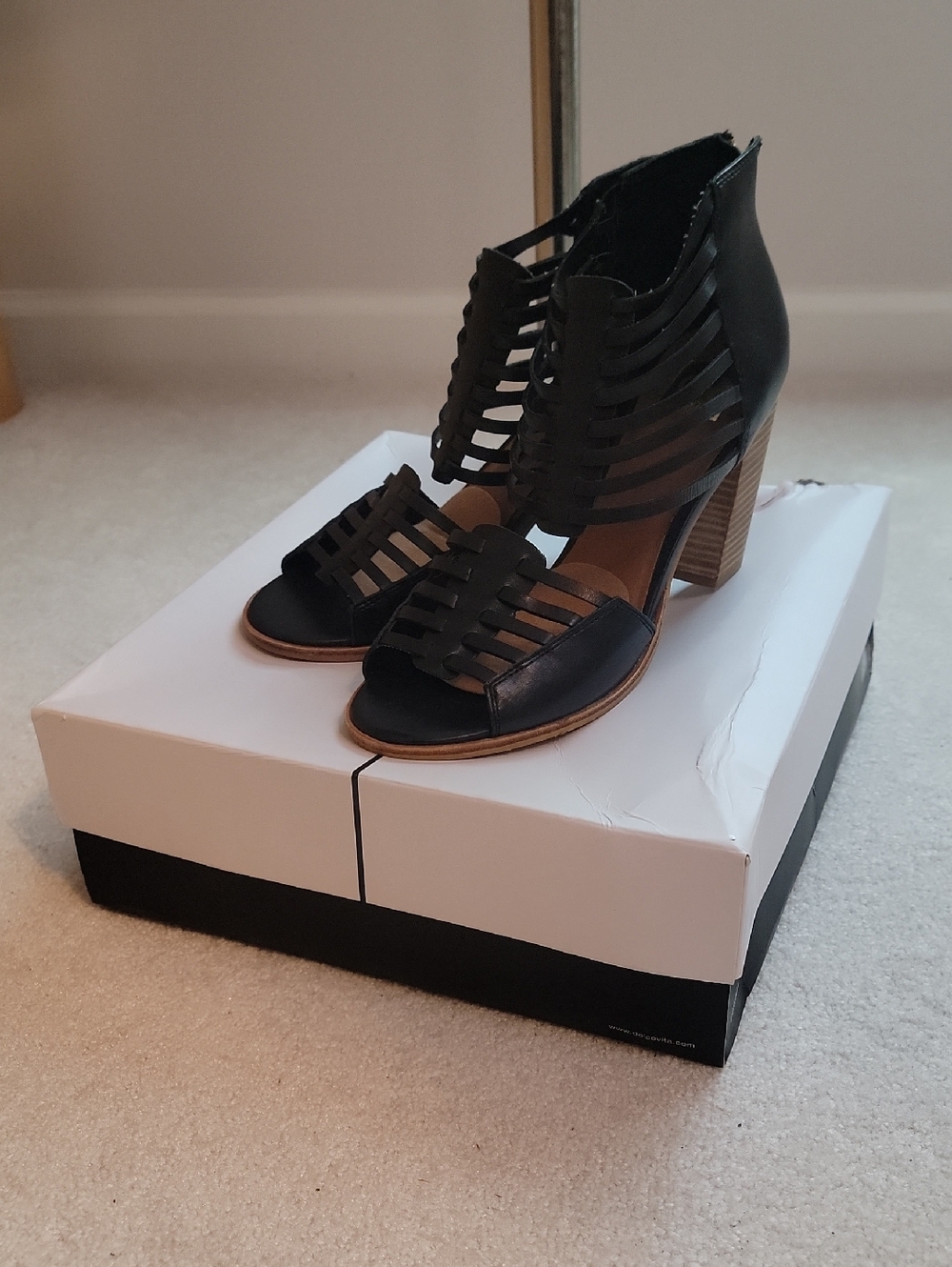 Dolce Vita black, leather, cage style sandals